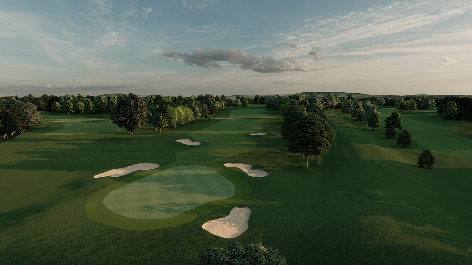 Golf course still used in Clubhouse Sports Media flyover production